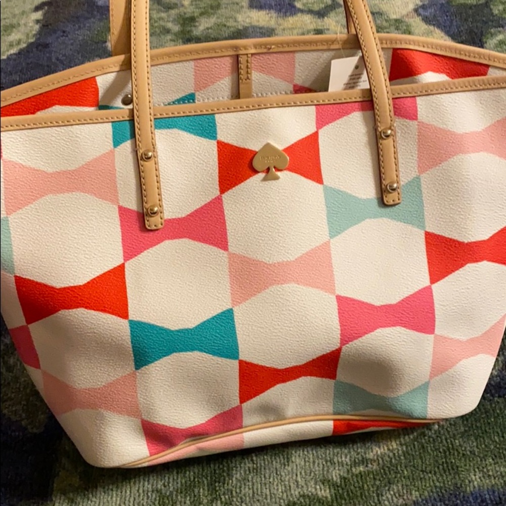 Kate Spade abstract signature bow purse